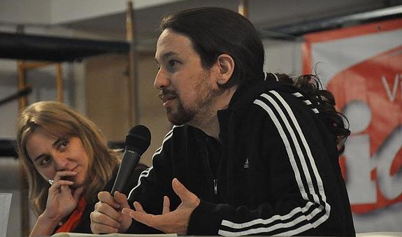 Tania Sánchez y Pablo Iglesias, juntos en la radio