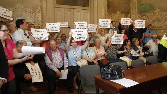 Los afectados por la Ley de Montes en Viérnoles piden apoyo a la Corporación