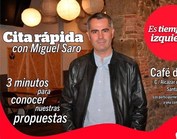 Saro organiza una tarde de 'citas rápidas' con los votantes