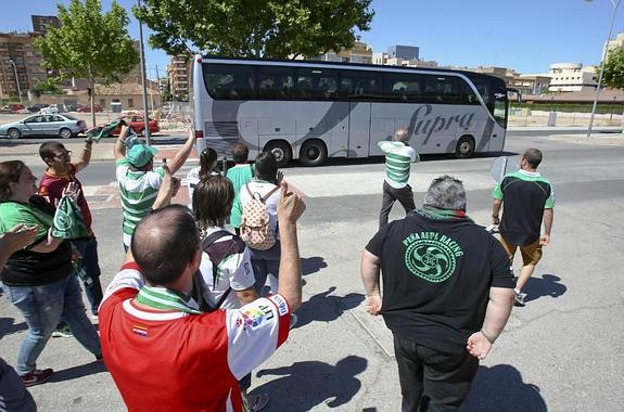 Así ha sido la llegada del Racing a Albacete