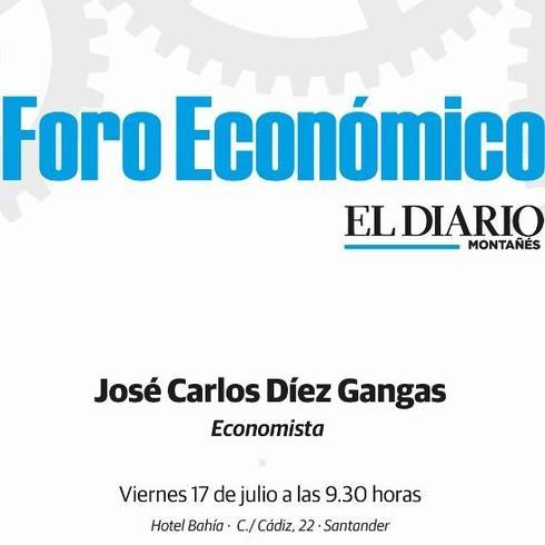 El economista José Carlos Díez Gangas participará en el Foro Económico de EL DIARIO