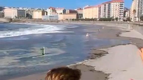 La marea viva deja sin baño a 3.000 personas en A Coruña