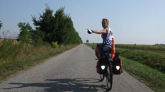 "Un carril bici europeo cruza la región, hay numerosos ciclistas haciendo rutas largas"