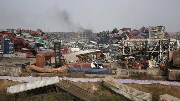 Impresionantes imágenes de la desolación en Tianjin