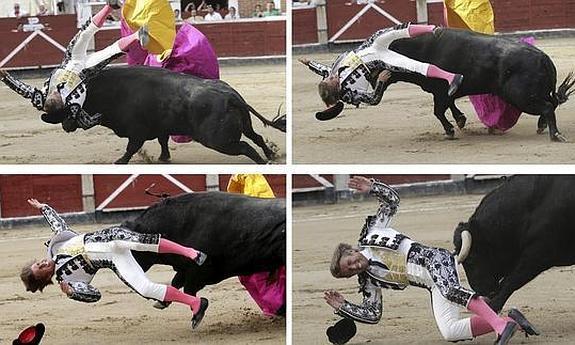 'El Cordobés', cogido por su primer toro en San Sebastián de los Reyes