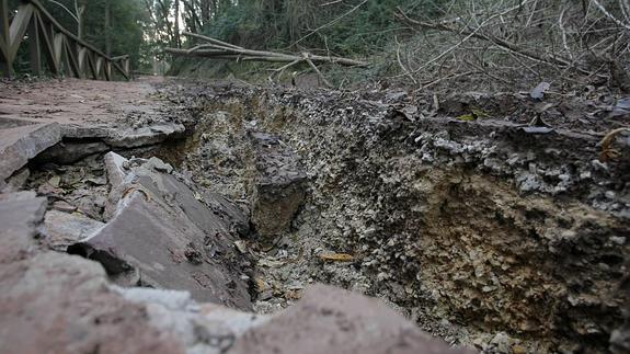 Medio Ambiente reparará el argayo del parque de la Viesca