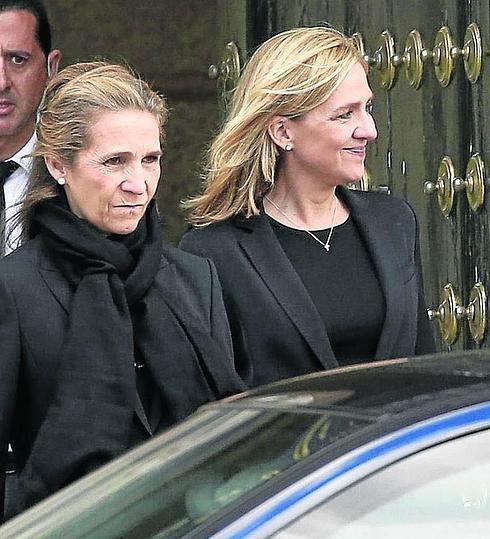 No hubo foto de Cristina con los Reyes en el funeral de Carlos de Borbón