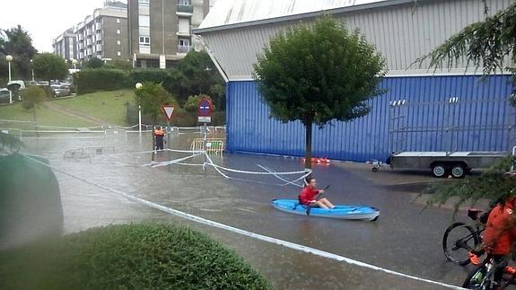 La borrasca provoca inundaciones en Campoo y en Castro Urdiales