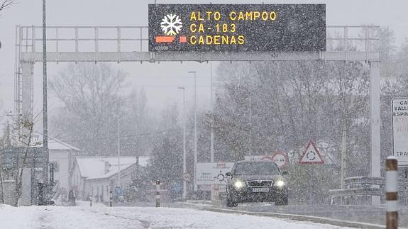 Superada la primera nevada en Cantabria