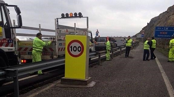 El radar de Saltacaballo reduce la velocidad de 100 a 80 km/h