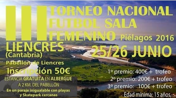 Liencres acogerá el III Torneo de Fútbol Sala femenino de Piélagos