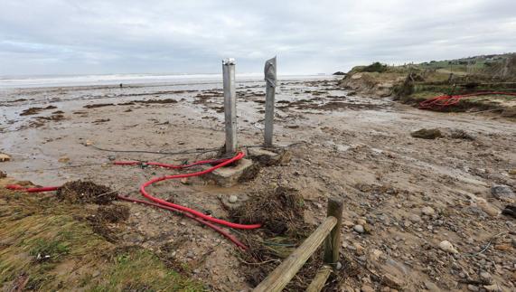 La erosión amenaza la costa cántabra