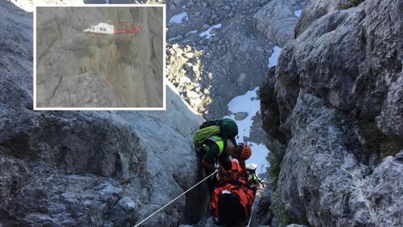 Complicado rescate a 2.500 metros de altitud