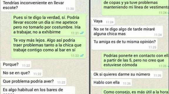 Camareras «con escote, muy jóvenes y majas», las indignantes exigencias del dueño de un bar de Avilés