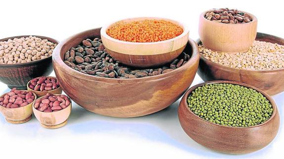 Alubias, lentejas y garbanzos para las burger veganas