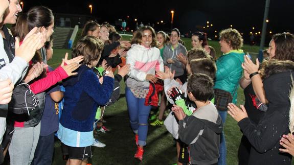 Recibimiento a la campeona de Europa en San Román