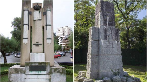 La lentitud de la Administración retrasa la retirada de los dos monumentos franquistas