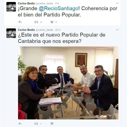 La división en el PP se traslada a las redes sociales