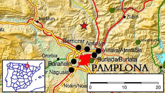 Un terremoto de magnitud 4,4 agita Pamplona