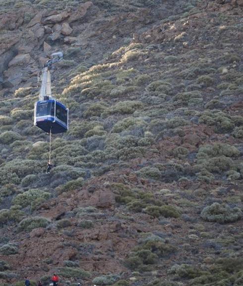 Colgados en el Teide