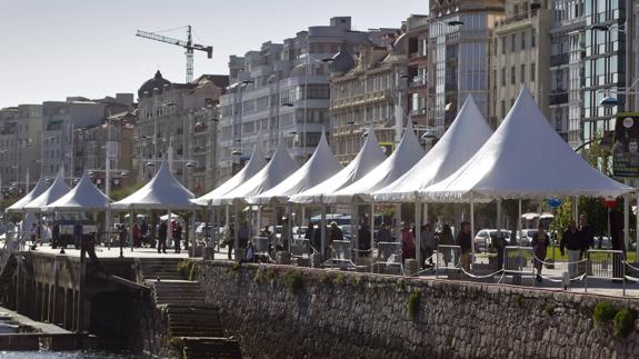 El muelle se llena de carpas