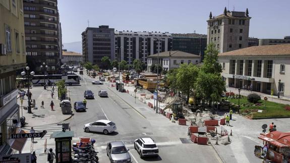 Las obras en la plaza de las Estaciones dejarán un espacio peatonal de 2.000 metros cuadrados