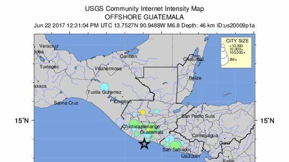 Un terremoto de magnitud 6,7 sacude Guatemala